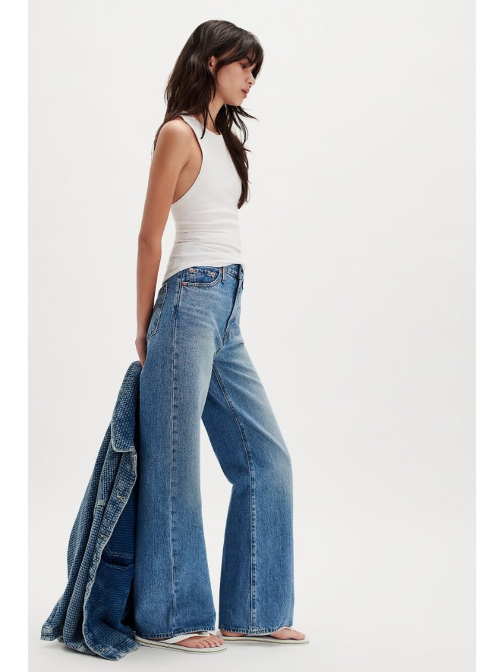 Levi's High-Rise Ribcage Wide Leg Jeans - Color: Not The Same